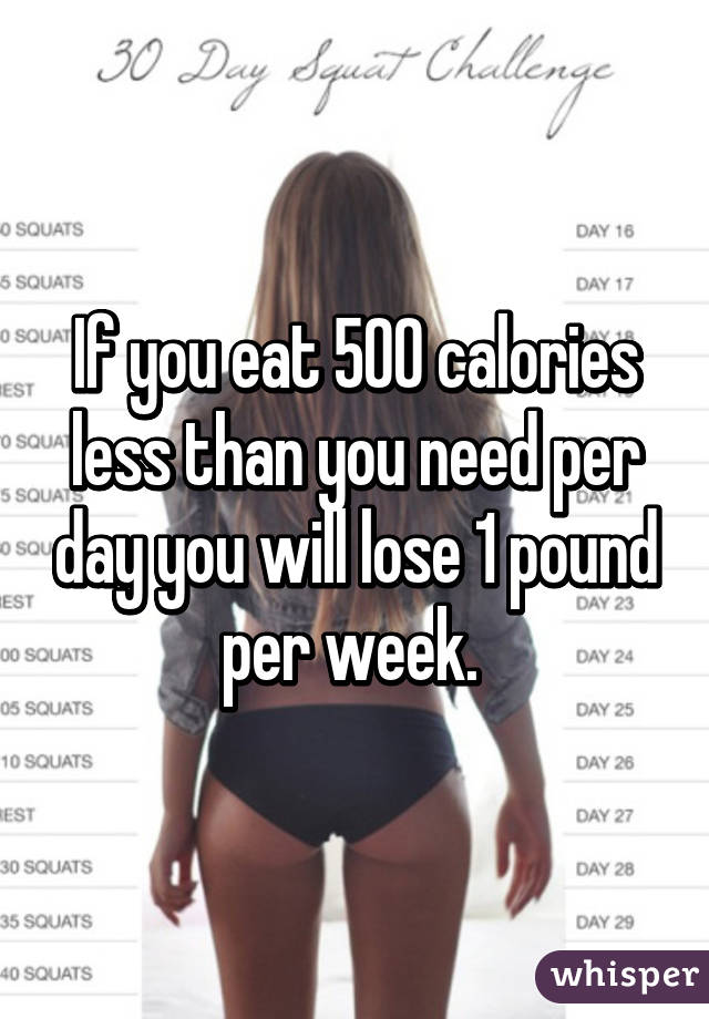 how-much-weight-will-i-lose-if-i-eat-500-calories-a-day